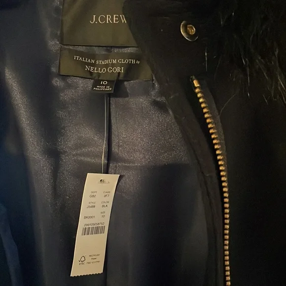 J Crew Womens Chateau parka in Italian stadium-cloth wool J5488 - Picture 4 of 4